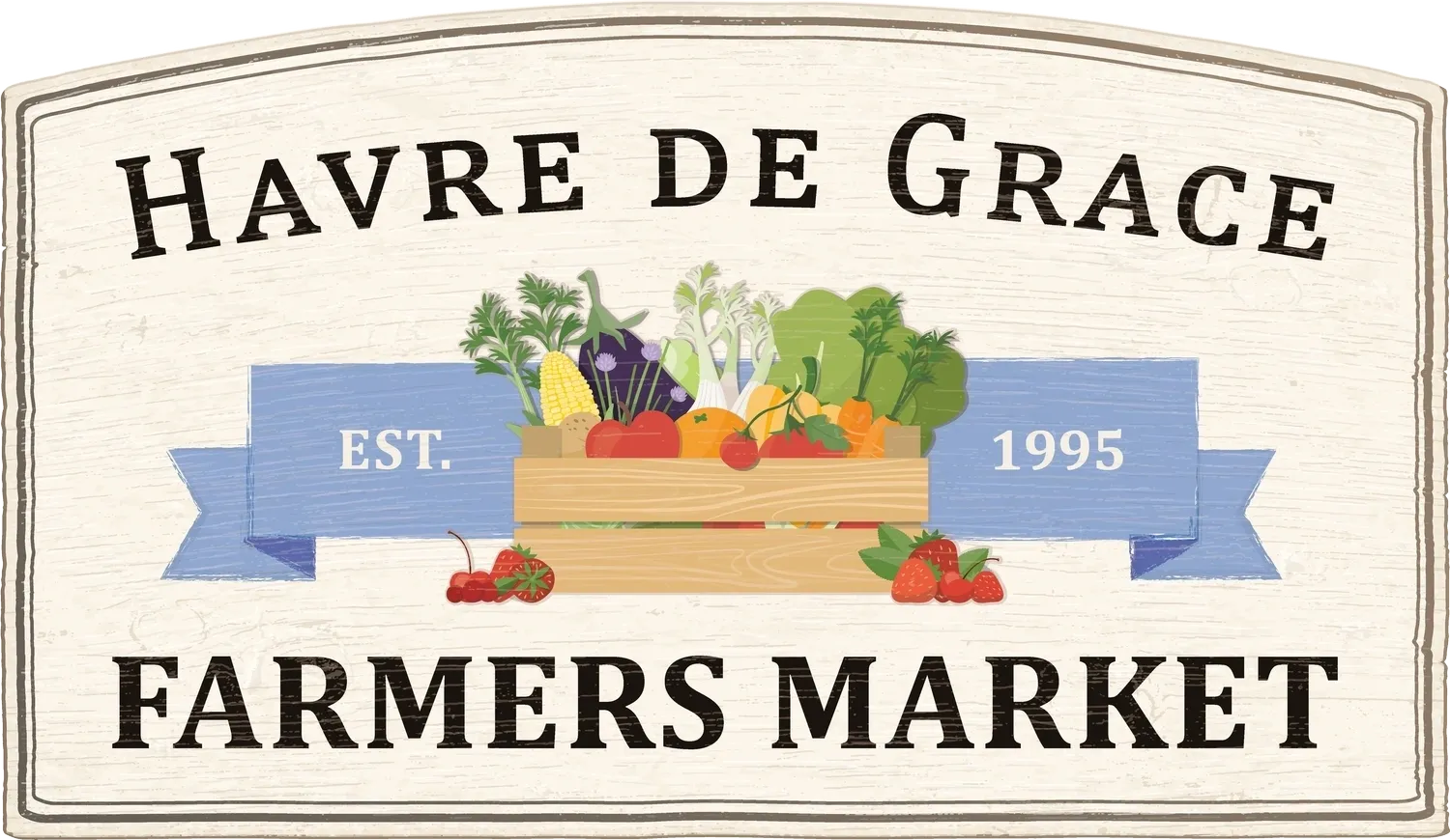 Havre de grace farmers market sign.